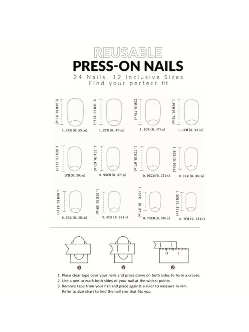 24pcs Glossy Pure Red Short Oval Press-On Nails – Salon Style Full Cover Acrylic - Picture 5 of 7